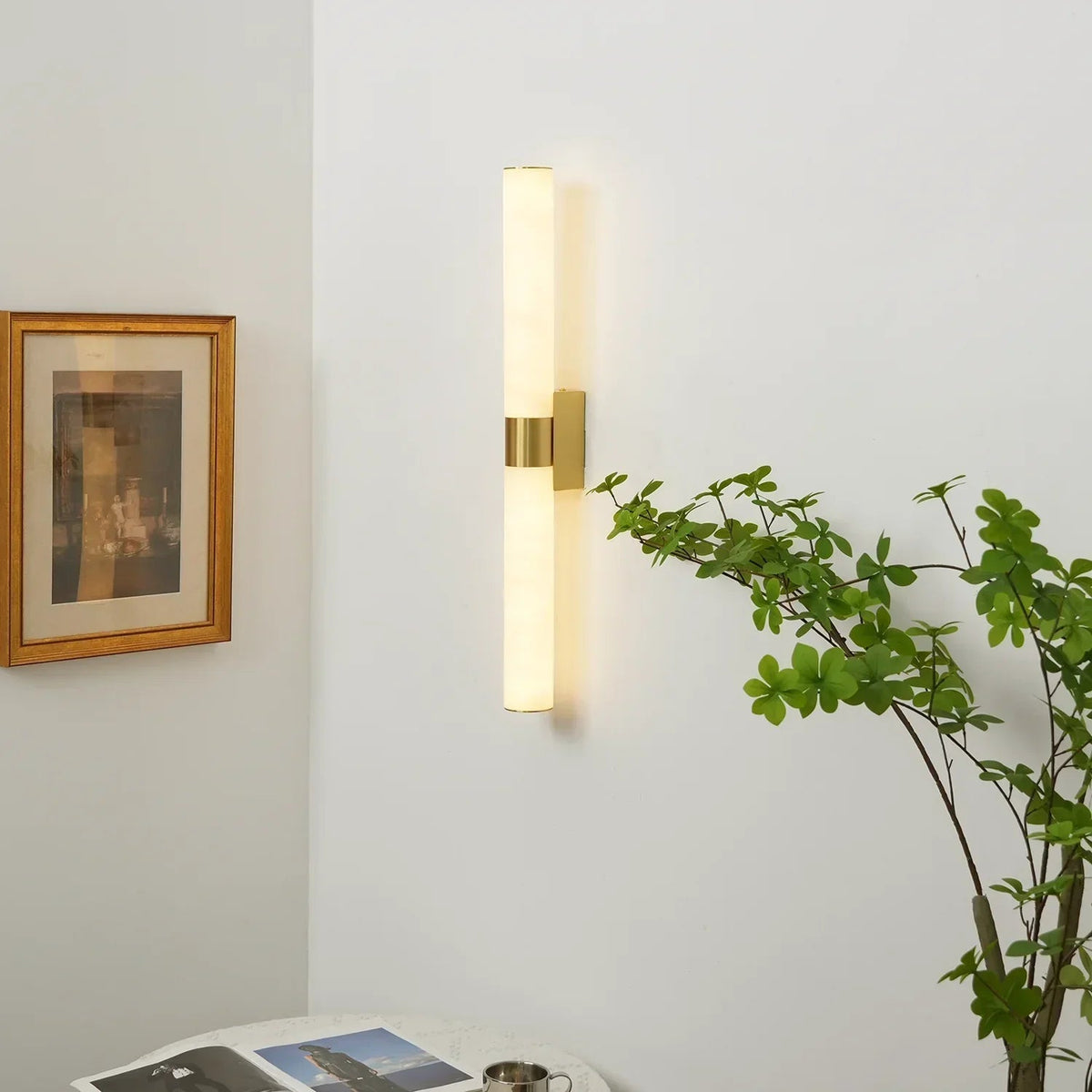 Velmora Alabaster Linear Wall Sconce