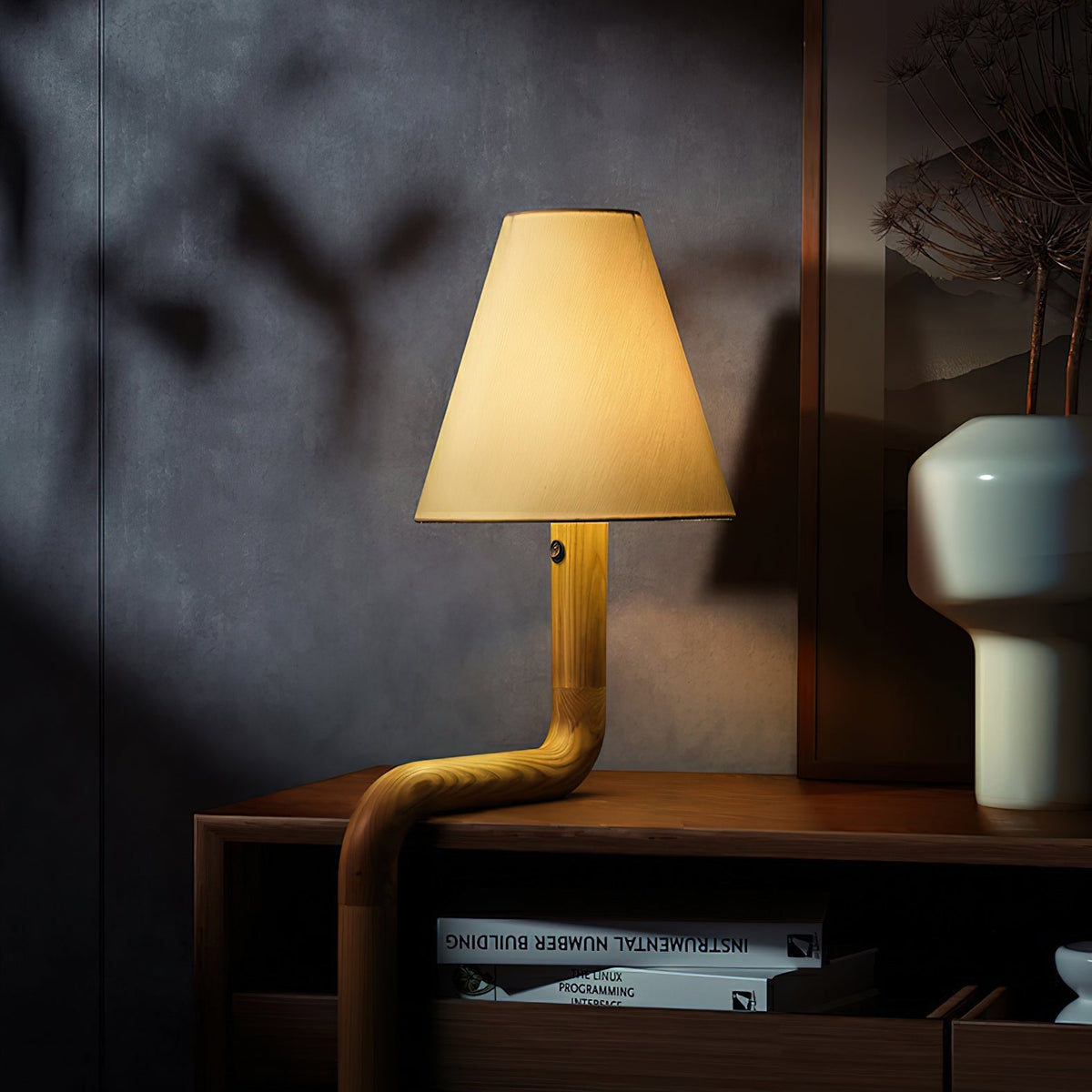 Velora Sculptural Bentwood Table Lamp
