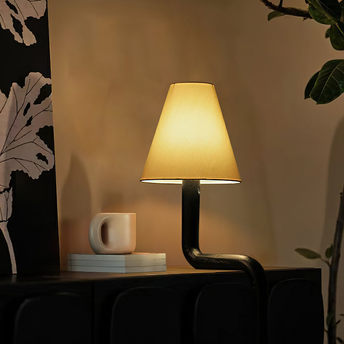 Velora Sculptural Bentwood Table Lamp