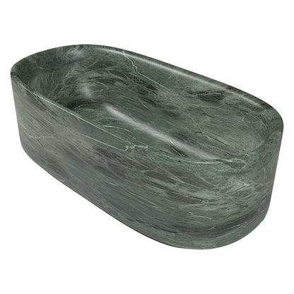Verde Antico Marble Hand Carved Freestanding Bathtub W34 x L79 x H24
