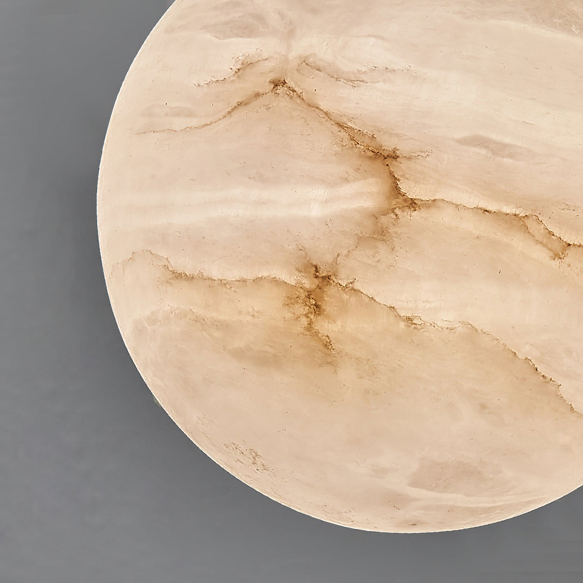 Virelia Alabaster Brass Flush Mount