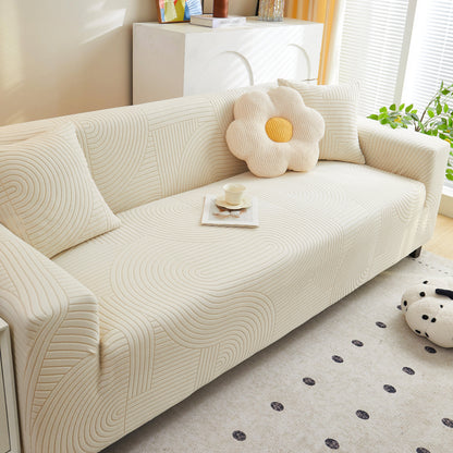 Fleece Stretch Sofa Slipcover Washable Soft Spandex Couch Cover Furniture Protector