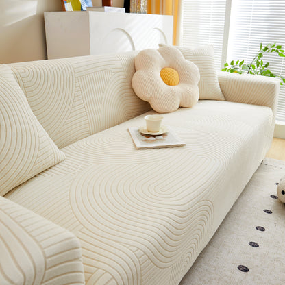 Fleece Stretch Sofa Slipcover Washable Soft Spandex Couch Cover Furniture Protector