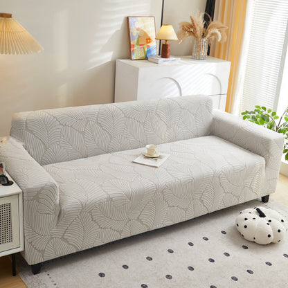 Jacquard Leaf Stretch Sofa Protector Cover Soft Washable Spandex Couch Slipcover