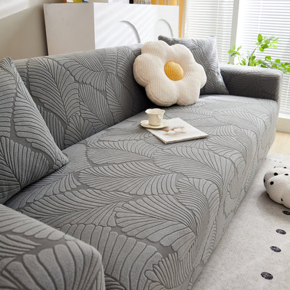 Jacquard Leaf Stretch Sofa Protector Cover Soft Washable Spandex Couch Slipcover