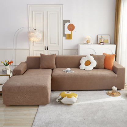L Shape Couch Covers Stretch Slipcovers Furniture Protector with 1pcs Free Pillowcases