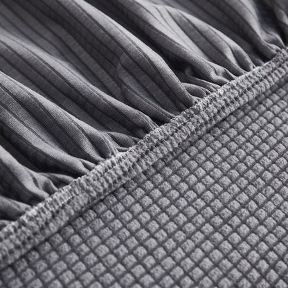 Grid Textured Stretch Sofa Cover, Soft Elastic Slipcover for Couch Protection