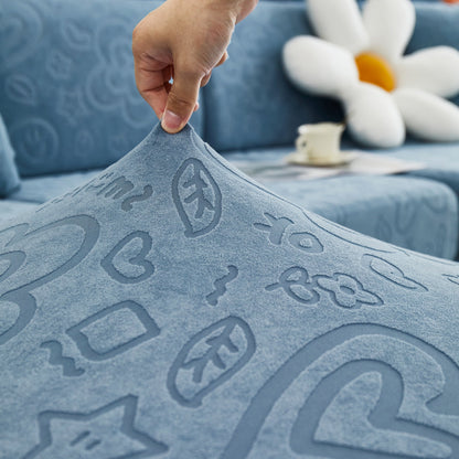 Elastic Skirted Couch Cushion Covers for 1/2/3/4-Seater Sofas, Furniture Protector for Pets, Kids