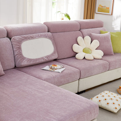 Chenille Cushion Covers for 1/2/3/4 Seater Sofas and L-shaped Couches, Furniture Covers for Pets