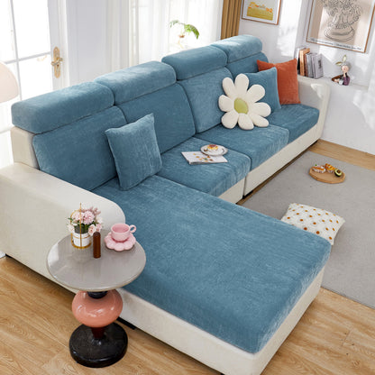 Chenille Cushion Covers for 1/2/3/4 Seater Sofas and L-shaped Couches, Furniture Covers for Pets