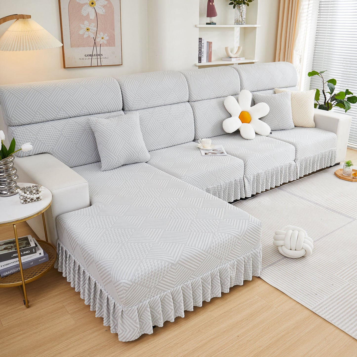 Stretch Sofa Covers for Couch Seats and Cushions, Suitable for 1/2/3/4/L Seater Sofas and Couches
