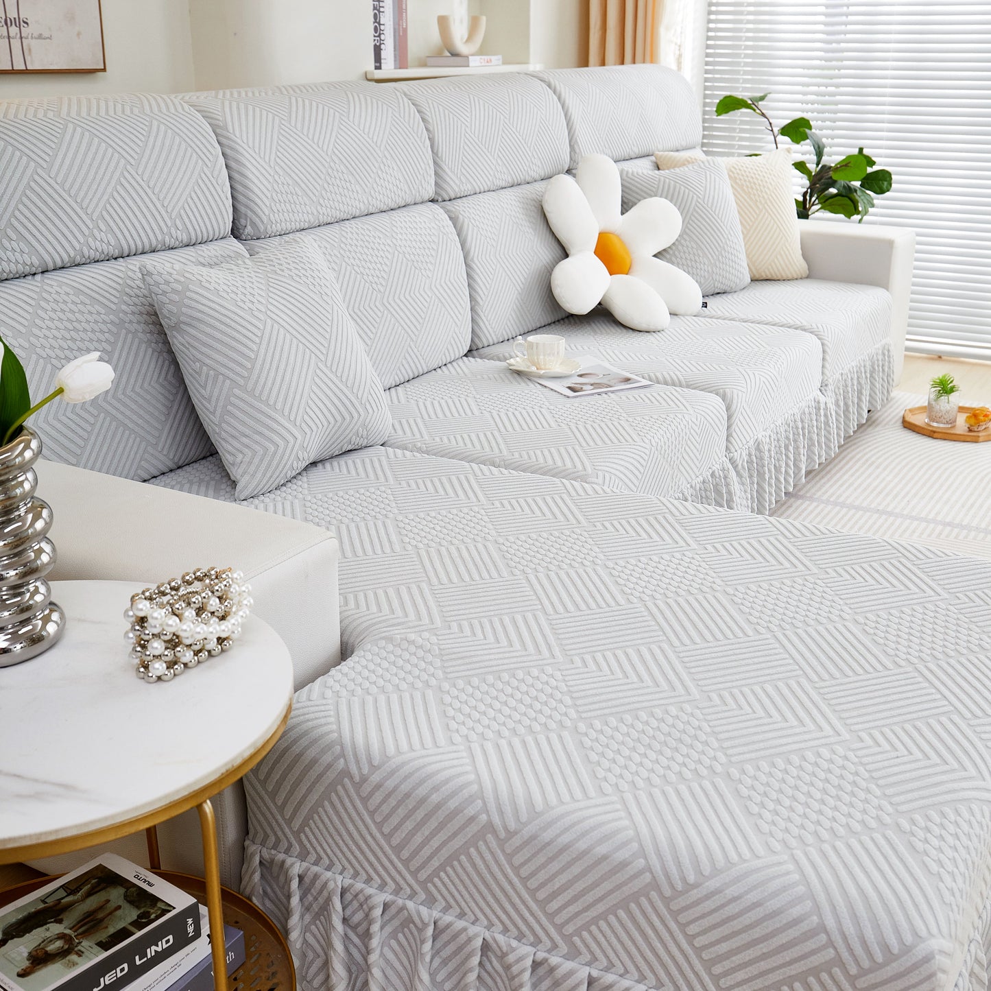 Stretch Sofa Covers for Couch Seats and Cushions, Suitable for 1/2/3/4/L Seater Sofas and Couches