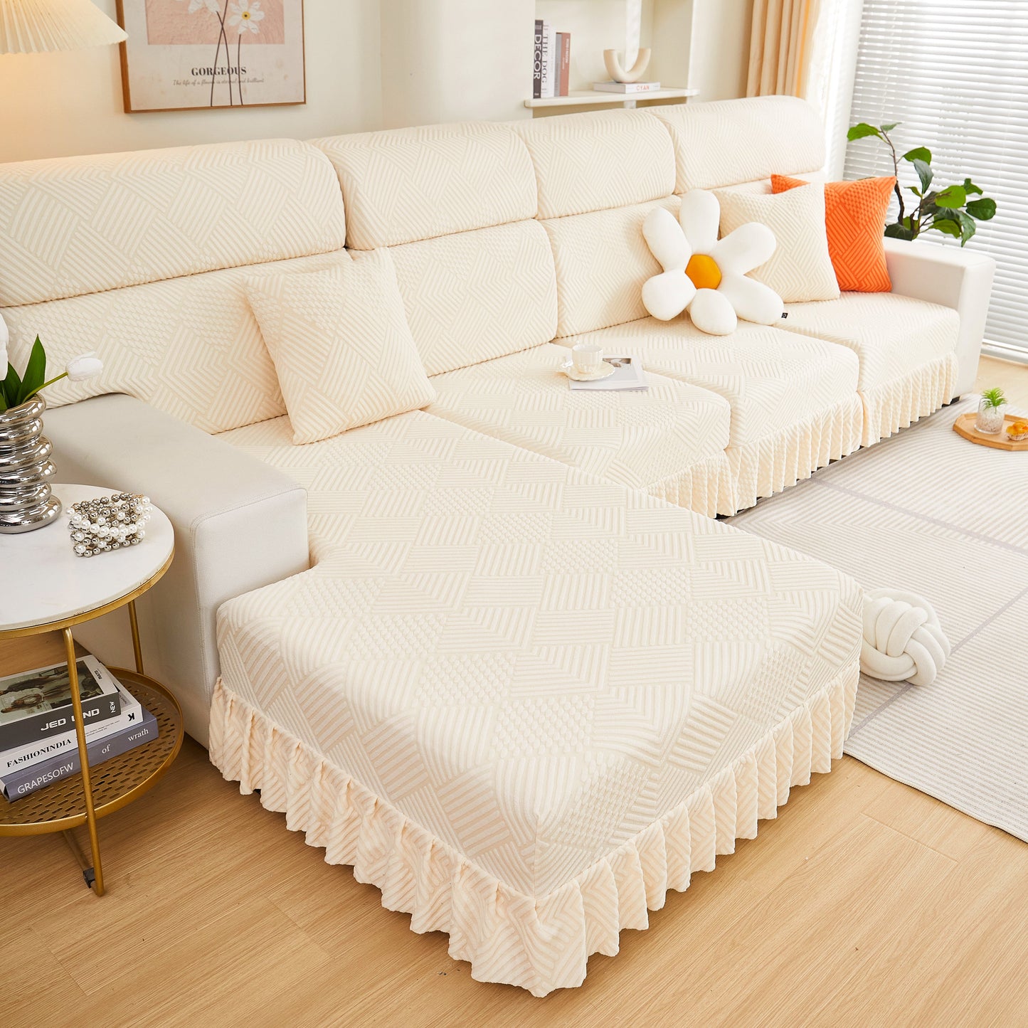 Stretch Sofa Covers for Couch Seats and Cushions, Suitable for 1/2/3/4/L Seater Sofas and Couches
