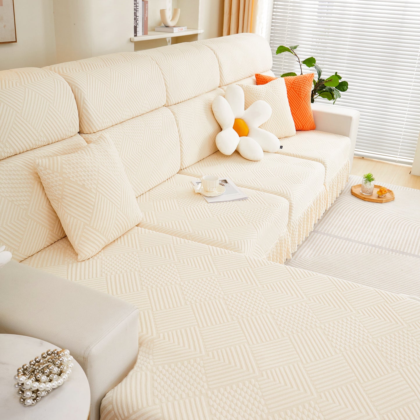 Stretch Sofa Covers for Couch Seats and Cushions, Suitable for 1/2/3/4/L Seater Sofas and Couches