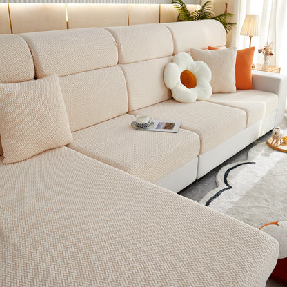 High Stretch Separate Cushion Covers Sofa Slipcover for L-Shaped Sectional Couch