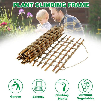 Indoor Outdoor Wall Hanging Willow Wood and Jute Garden Trellis