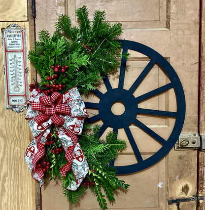 Unfinished Wood Wagon Wheel Shape | Rustic Farmhouse | DIY Craft Cutout | Up to 24"