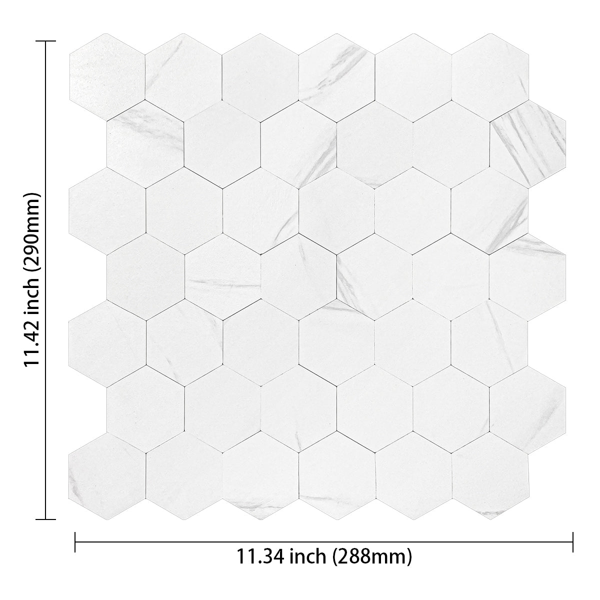Hexagon Stick Wall Tiles