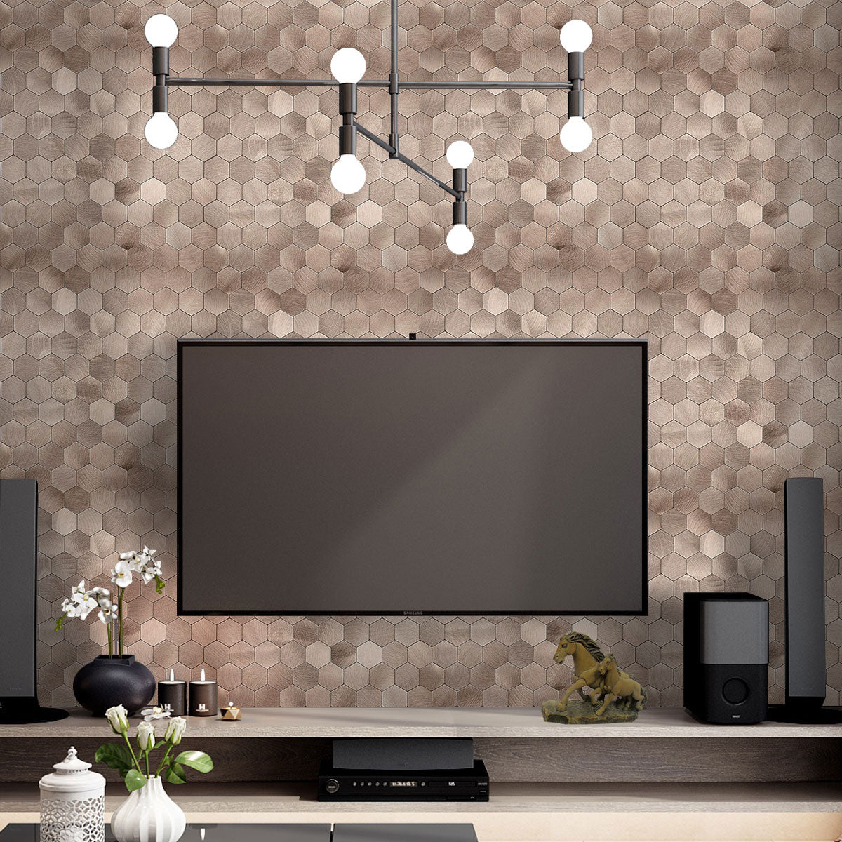 Hexagon Stick Wall Tiles