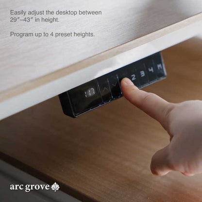Albion · Executive L-Shaped Standing Desk, Adjustable Height