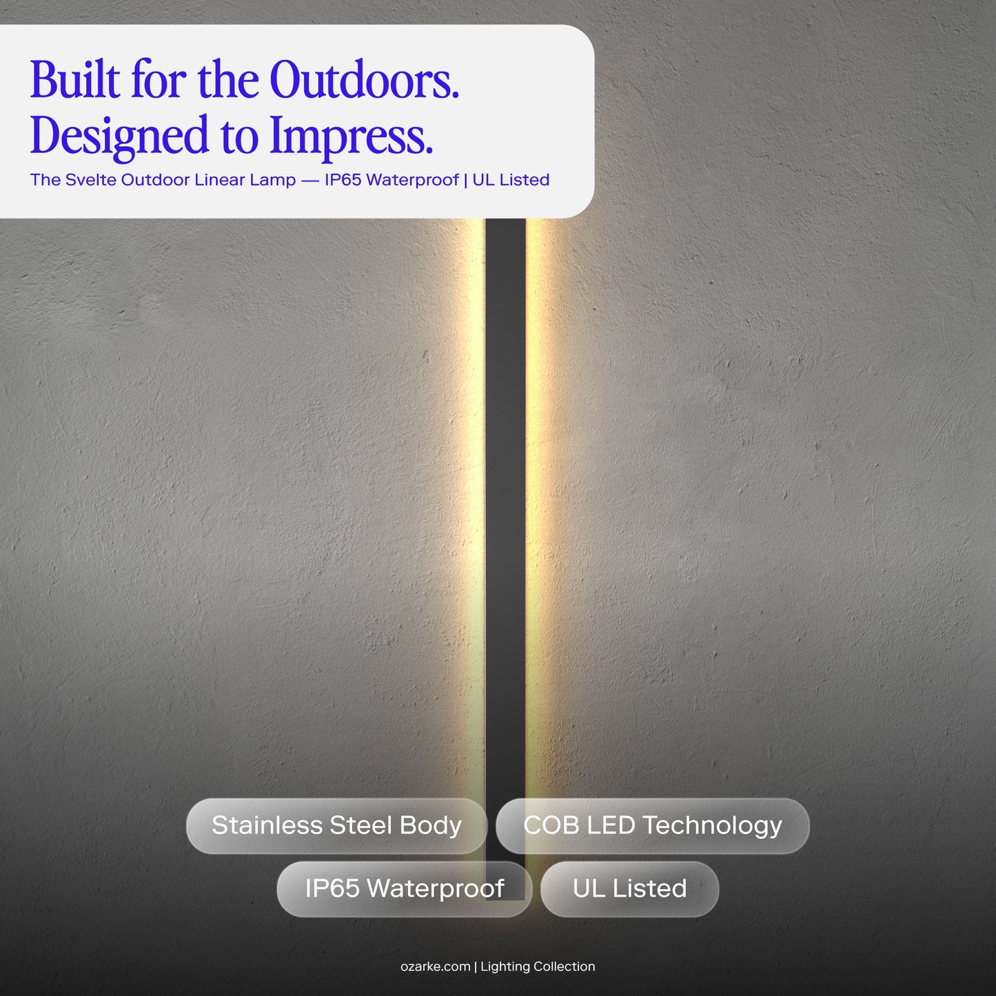 Svelte Outdoor Linear Lamp
