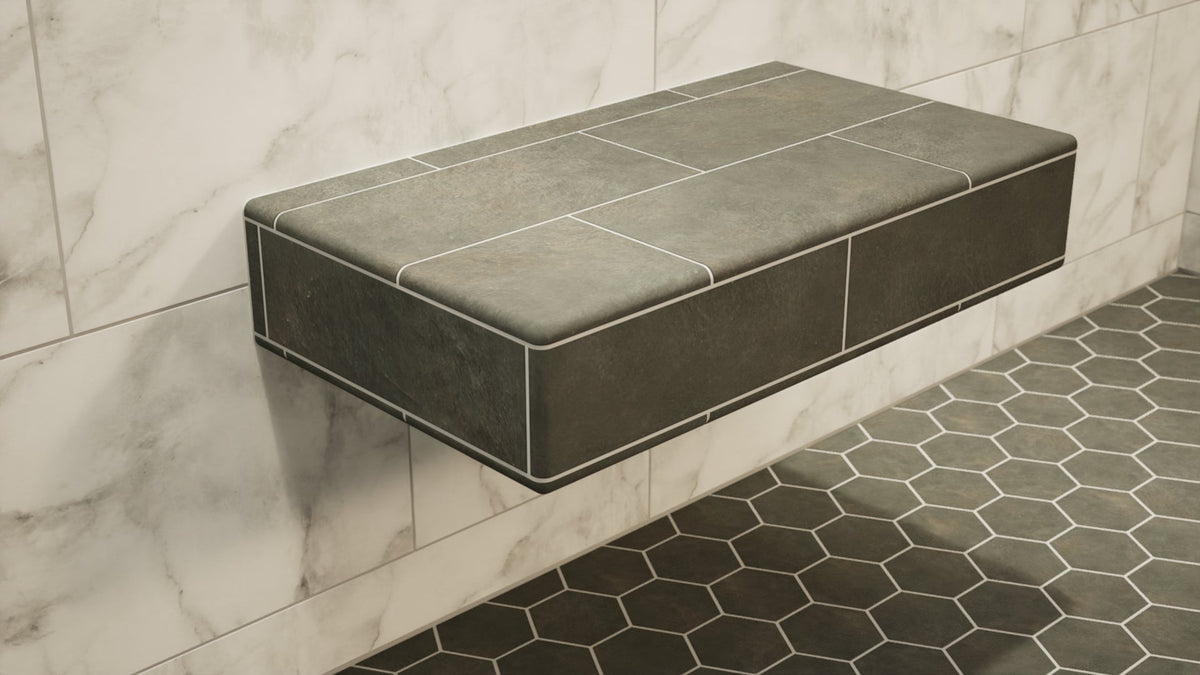 The Original Floating Shower Bench Kit™ with The Original Shower Bench Bracket®