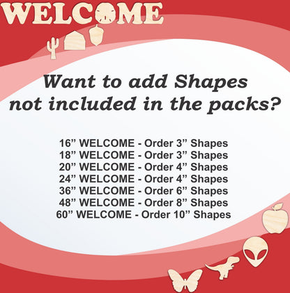 Unfinished Wood Interchangeable Welcome Craft Set - up to 60" DIY