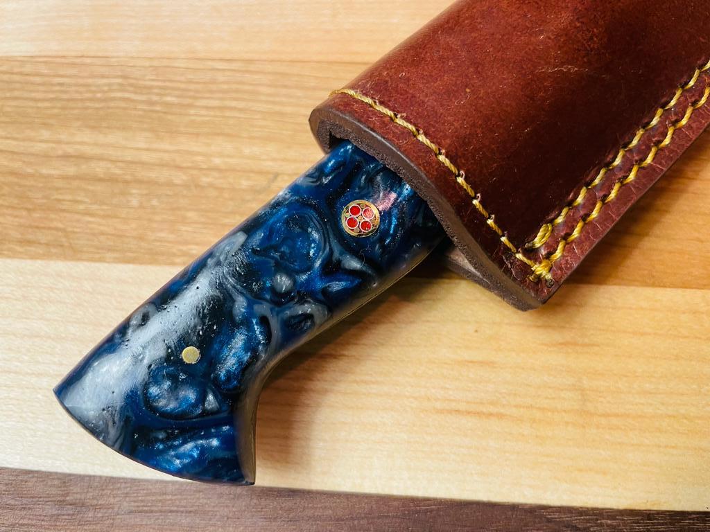 Damascus Utility Tanto blade by Titan - TK-081