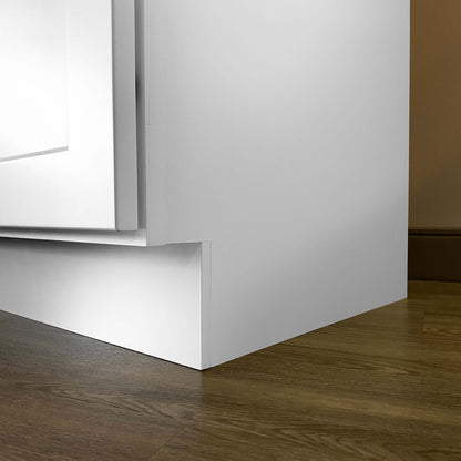 80 Inch White Shaker Double Sink Bathroom Vanity with Drawers