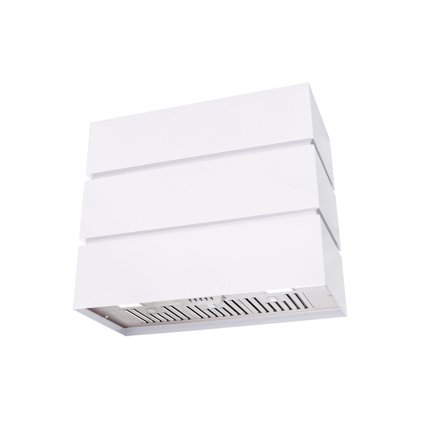Akicon 36" Stainless Steel Wall Mount Range Hood, 3 Stacks Modern Box with 600 CFM Vent Motor- AK-HS36L