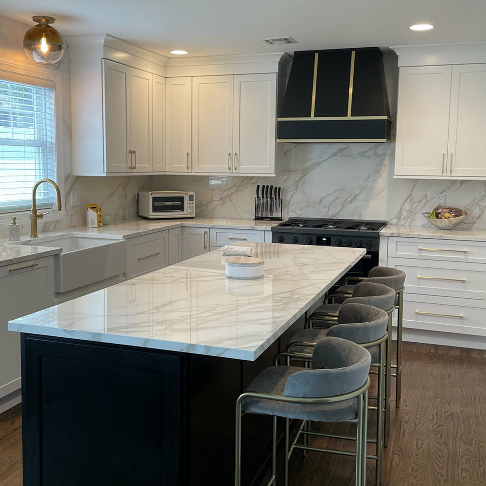 Wood Range Hood With Tapered Front and Decorative Trim - 30", 36", 42", 48", 54" and 60" Widths Available