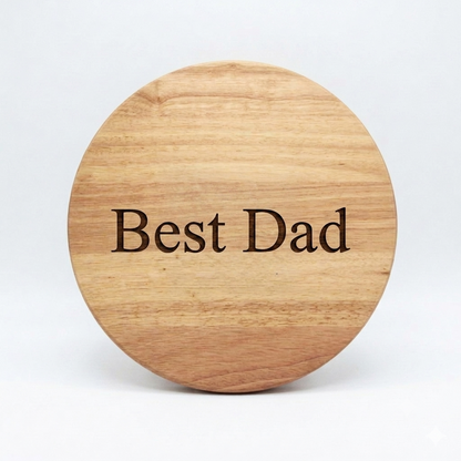 14" Wooden Pizza Board with Precision Cutting Wheel & Server