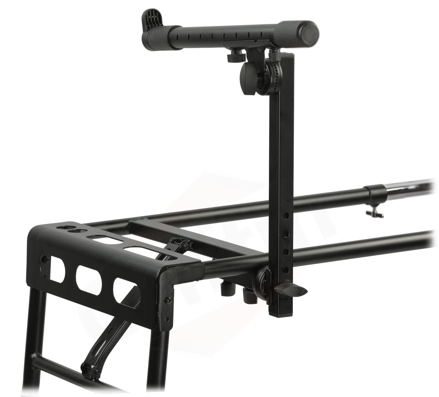 GRIFFIN 2-Tier DJ Coffin Workstation Stand | Double Table Top Keyboard & Laptop Holder | Digital Piano Rack Mount Platform for Studio Mixer Controllers, Turntable, Speakers, & Stage Equipment
