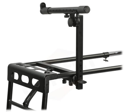 GRIFFIN 2-Tier DJ Coffin Workstation Stand | Double Table Top Keyboard & Laptop Holder | Digital Piano Rack Mount Platform for Studio Mixer Controllers, Turntable, Speakers, & Stage Equipment