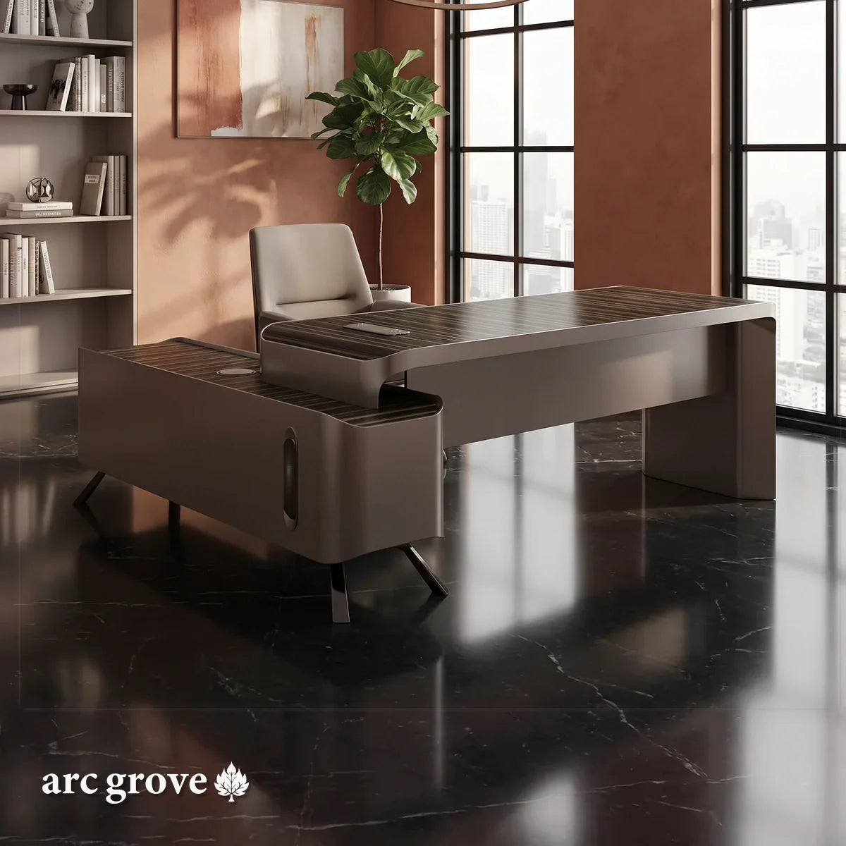 Conex · Luxury L-Shaped Executive Desk