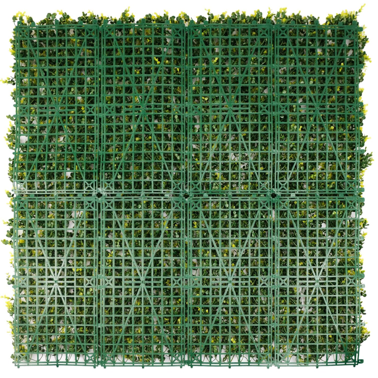 Yellow English Boxwood Artificial Vertical Garden Green Wall Panel 40×40in 11 SQ FT – UV Resistant – Commercial Grade