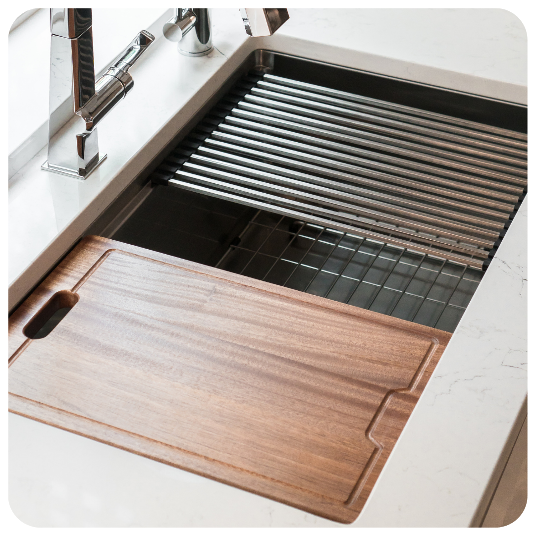 32" Undermount / Drop-In Single Bowl Workstation Kitchen Sink ZH-LD32