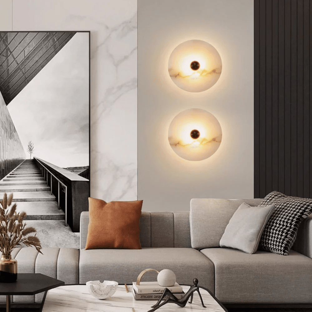 Median Alabaster Wall Sconce