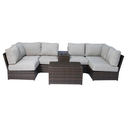 Stylish Modular Wicker Patio Seating Group