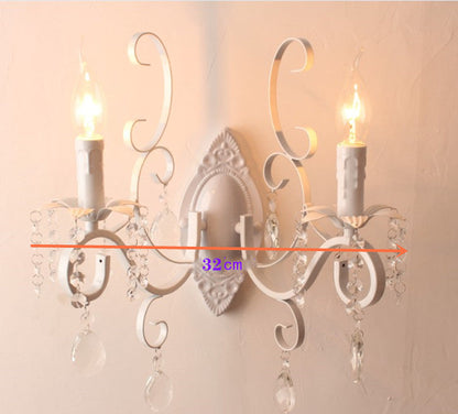 Bedroom Bedside Aisle Crystal Wall Lamp