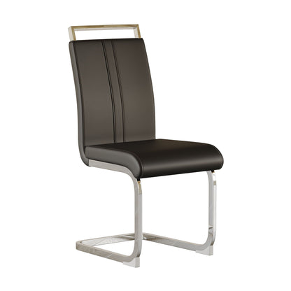 Modern Dining Chairs With Padded Seat, High Back