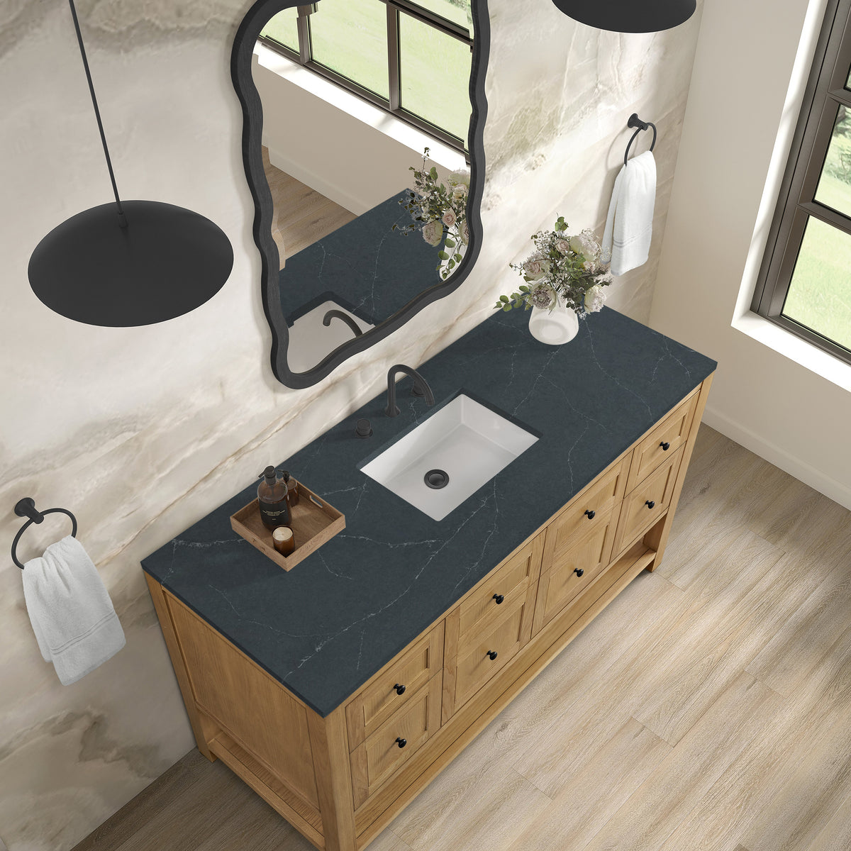 James Martin Breckenridge 60" Single Bathroom Vanity, Light Natural Oak