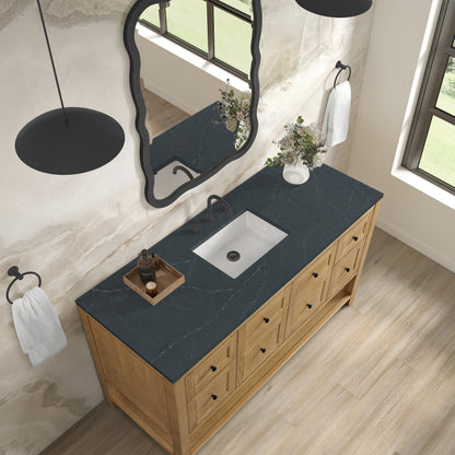 James Martin Breckenridge 60" Single Bathroom Vanity, Light Natural Oak