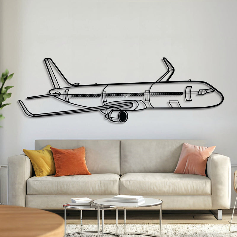 A321 Neo Angle Metal Aircraft Wall Art - NCP0364, angle view