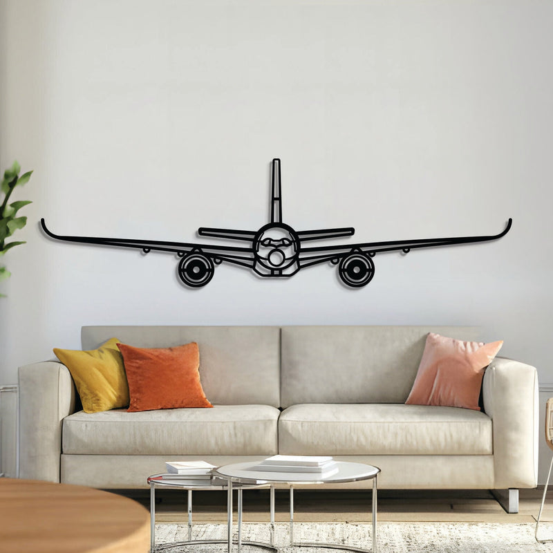 A350-900 Front Metal Aircraft Wall Art - NCP0514, front view