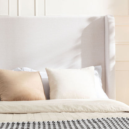 Harper - Tall Headboard Upholstered Bed / High Headboard / Elegant Simplicity / No Box Spring Needed