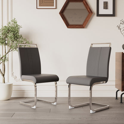 Modern Dining Chairs With Padded Seat, High Back
