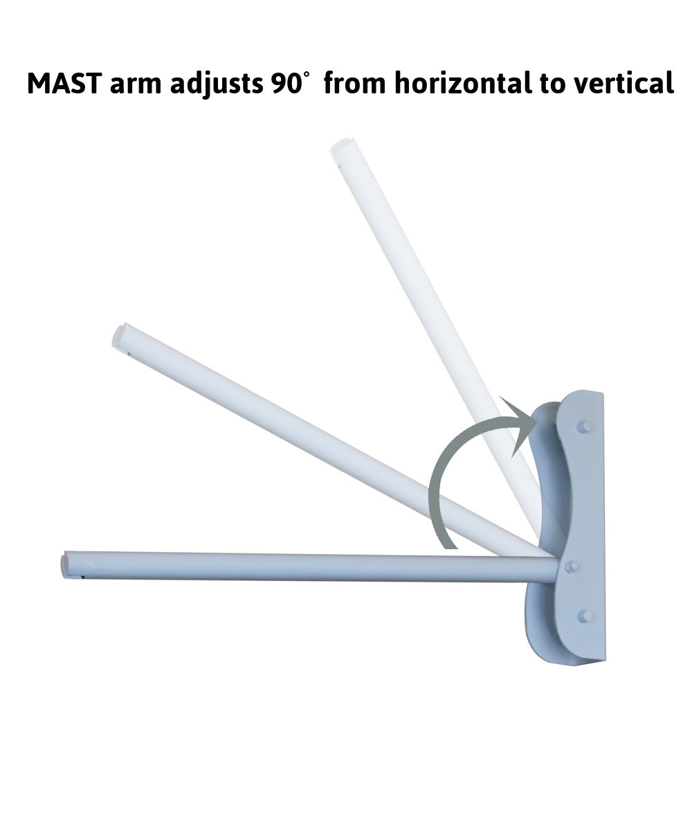 16"W 2 Light MAST Plug-In Wall Mount Pendant White Linen Drum with Diffuser White Cord/Arm