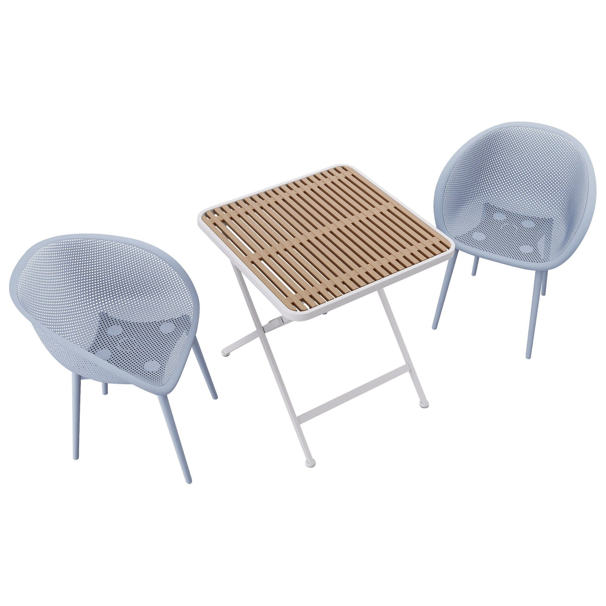 2 Pack Lounge Chair Set & Folding Square Table
