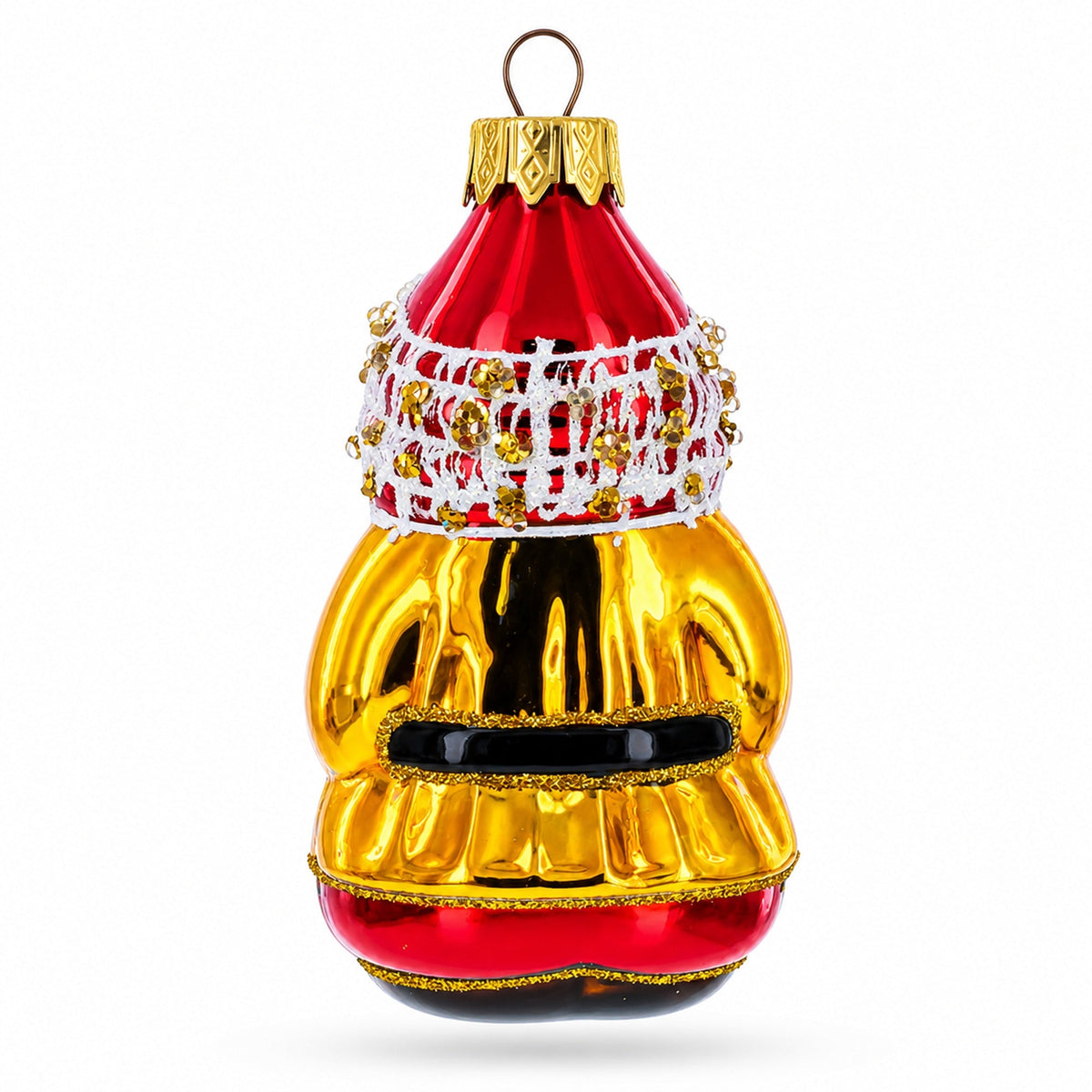 Chubby Gnome Glass Christmas Ornament